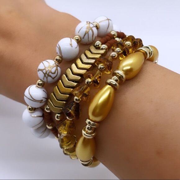 NWT Wool + Pepper Co. Fall Bracelet Stack (4) - Picture 3 of 5